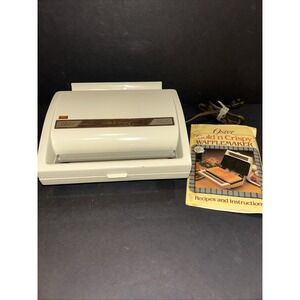 Oster Gold 'N Crispy Belgian Waffle Maker Beige Color Tested Vtg Model 718-o6b